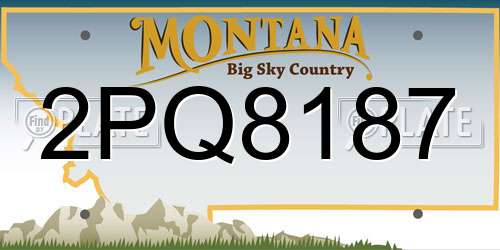 2PQ8187 Montana License Plate