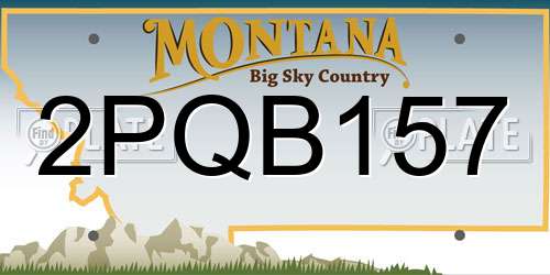 2PQB157 Montana License Plate