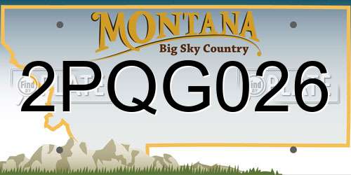 2PQG026 Montana License Plate