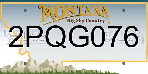 2PQG076 Montana License Plate