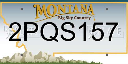 2PQS157 Montana License Plate