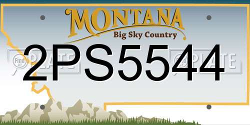 2PS5544 Montana License Plate