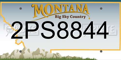 2PS8844 Montana License Plate