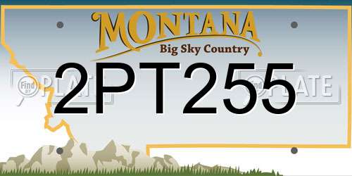 2PT255 Montana License Plate