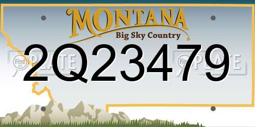2Q23479 Montana License Plate
