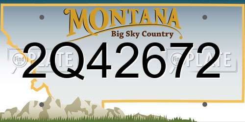 2Q42672 Montana License Plate