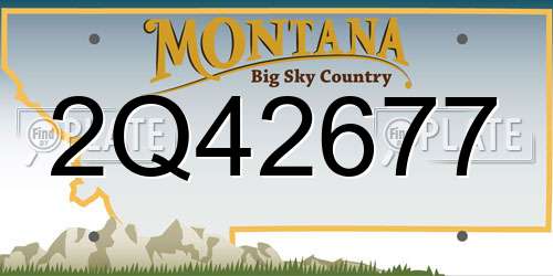 2Q42677 Montana License Plate
