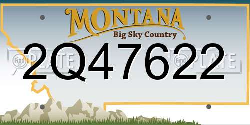 2Q47622 Montana License Plate