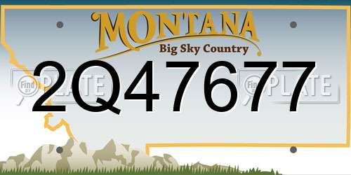 2Q47677 Montana License Plate
