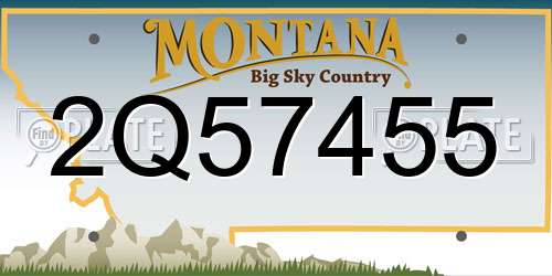 2Q57455 Montana License Plate