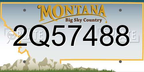 2Q57488 Montana License Plate