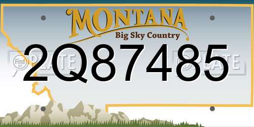 2Q87485 Montana License Plate