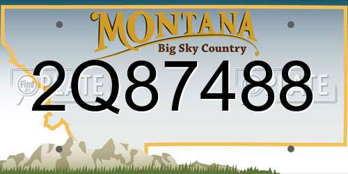 2Q87488 Montana License Plate