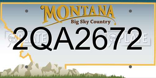 2QA2672 Montana License Plate