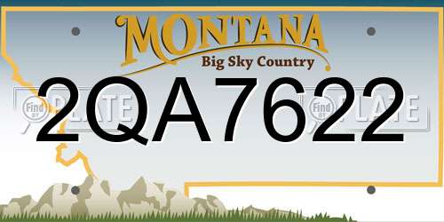 2QA7622 Montana License Plate