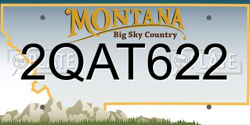 2QAT622 Montana License Plate