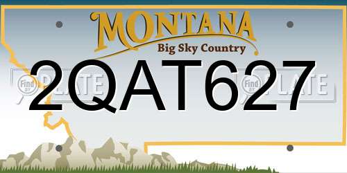 2QAT627 Montana License Plate