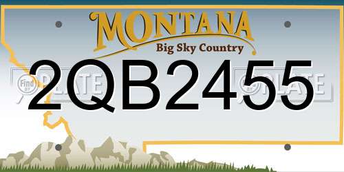 2QB2455 Montana License Plate