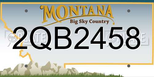 2QB2458 Montana License Plate