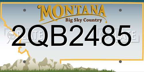 2QB2485 Montana License Plate