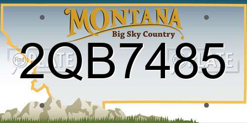 2QB7485 Montana License Plate