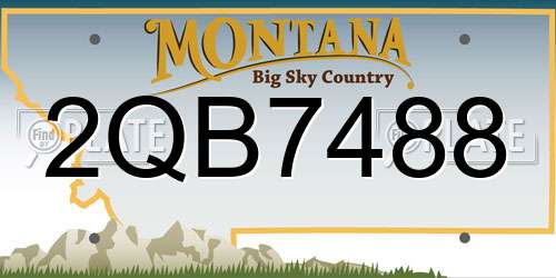 2QB7488 Montana License Plate