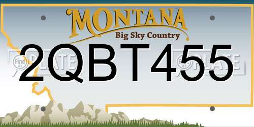 2QBT455 Montana License Plate
