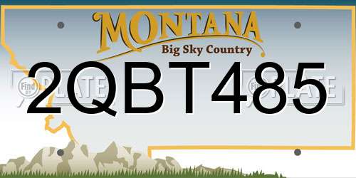 2QBT485 Montana License Plate