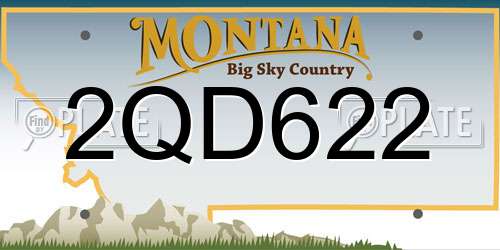 2QD622 Montana License Plate