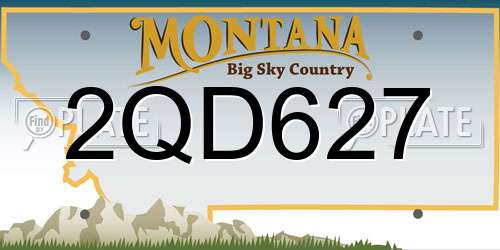 2QD627 Montana License Plate