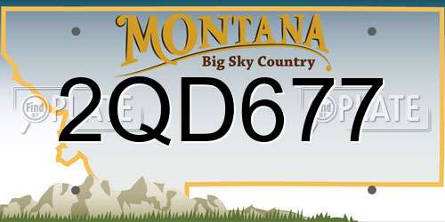 2QD677 Montana License Plate