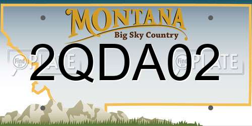 2QDA02 Montana License Plate
