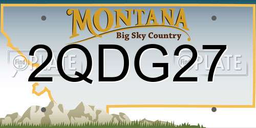 2QDG27 Montana License Plate