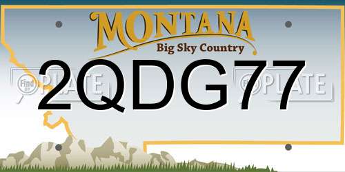 2QDG77 Montana License Plate