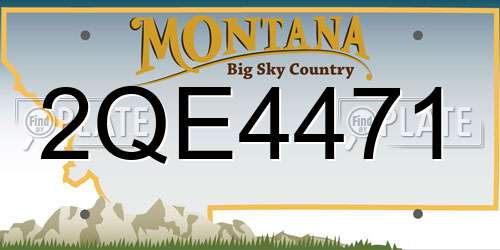 2QE4471 Montana License Plate