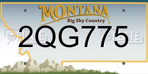 2QG775 Montana License Plate