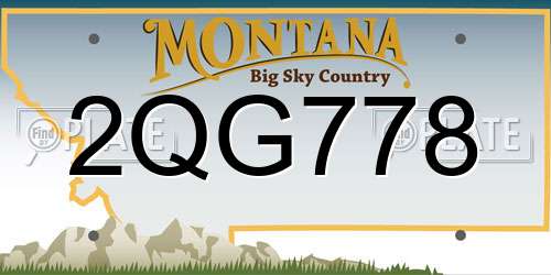 2QG778 Montana License Plate