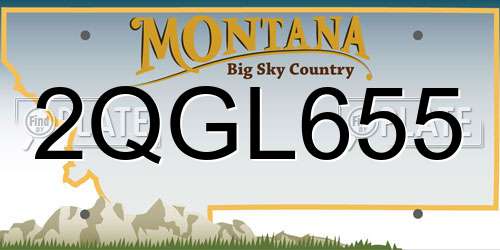 2QGL655 Montana License Plate