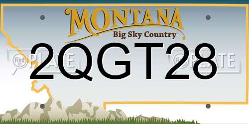 2QGT28 Montana License Plate