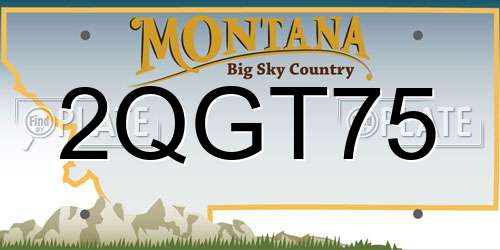 2QGT75 Montana License Plate