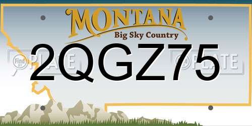 2QGZ75 Montana License Plate