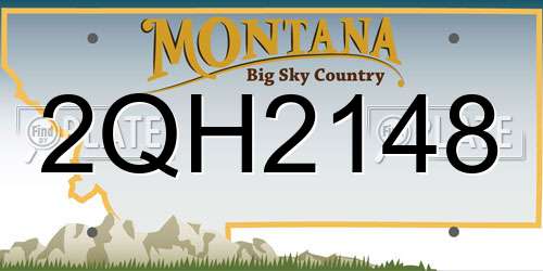 2QH2148 Montana License Plate