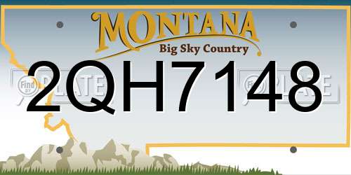 2QH7148 Montana License Plate