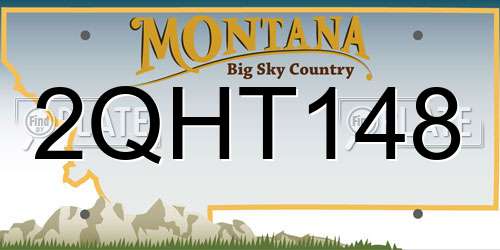 2QHT148 Montana License Plate