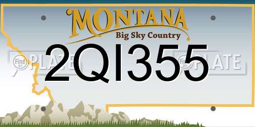 2QI355 Montana License Plate