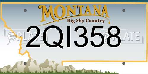 2QI358 Montana License Plate