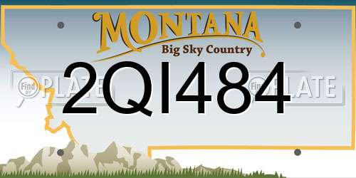 2QI484 Montana License Plate