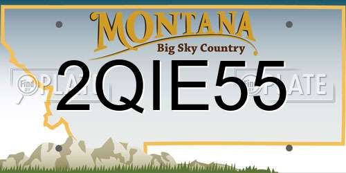 2QIE55 Montana License Plate