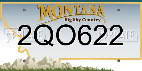 2QO622 Montana License Plate