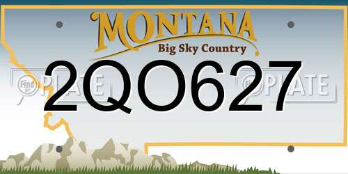 2QO627 Montana License Plate